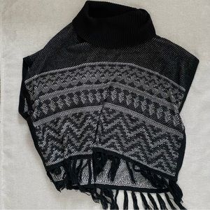 GREAT NORTHWEST INDIGO PANCHO w fringe